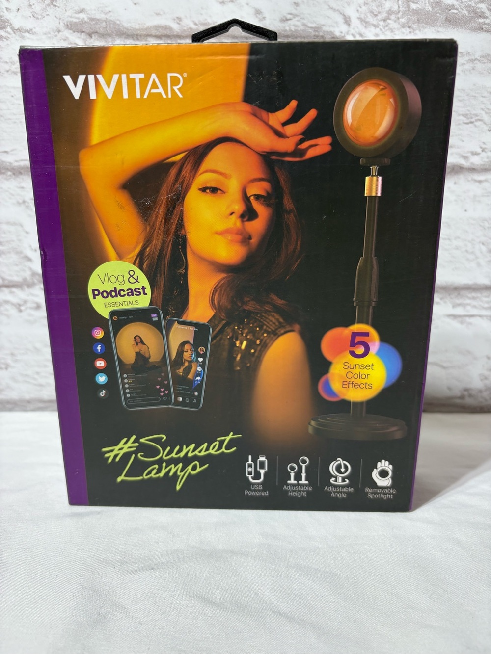 Vivitar Sunset Lamp - Orange Accent Vlog & Podcast Light